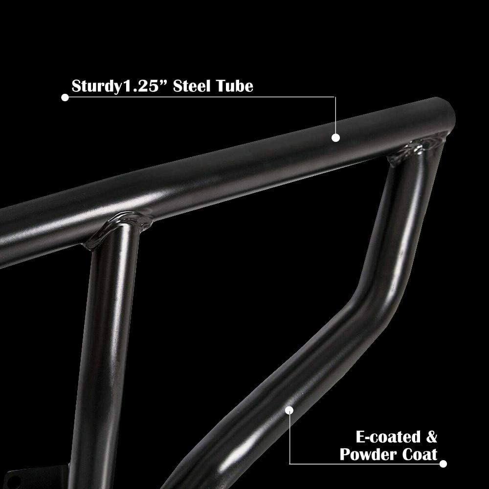 Front and Rear Brush Guard Bumper Set Black 2pcs E95297