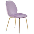 Pink Velvet Upholstered Dining Side Chair (Set of 2) J278145