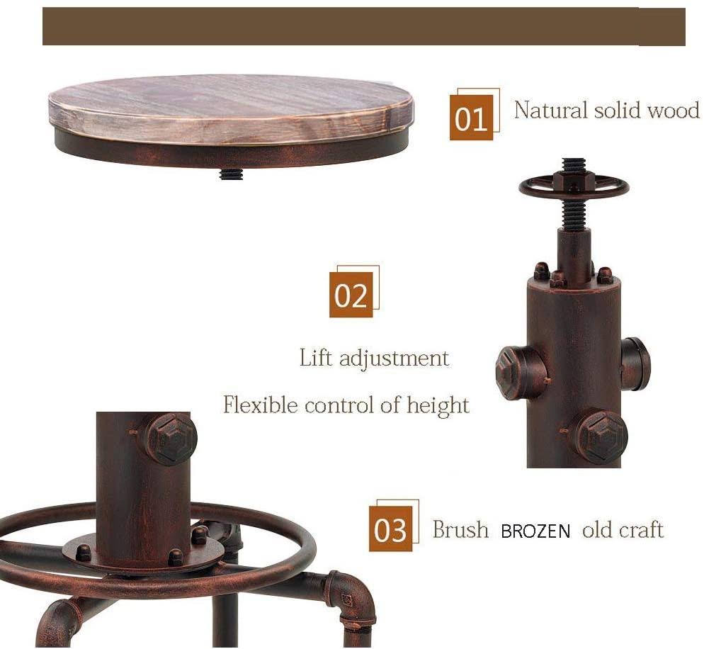 Red Bronze Industrial Bar Stool O917977