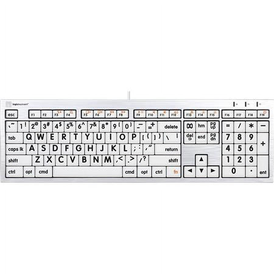LargePrint Black on White Mac Keyboard B188