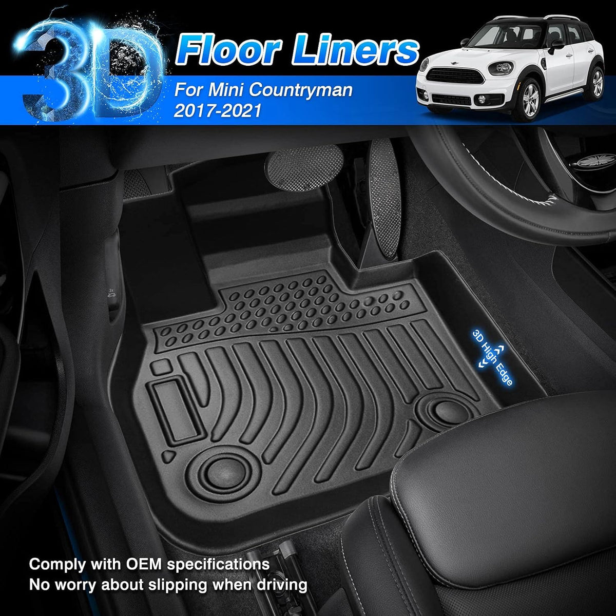 All Weather Floor Liners for Mini Countryman Z23658