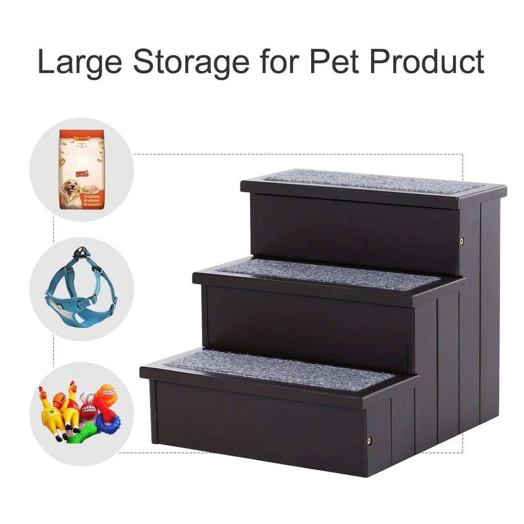 Brown Wooden Pet Stairs Ramp O49448