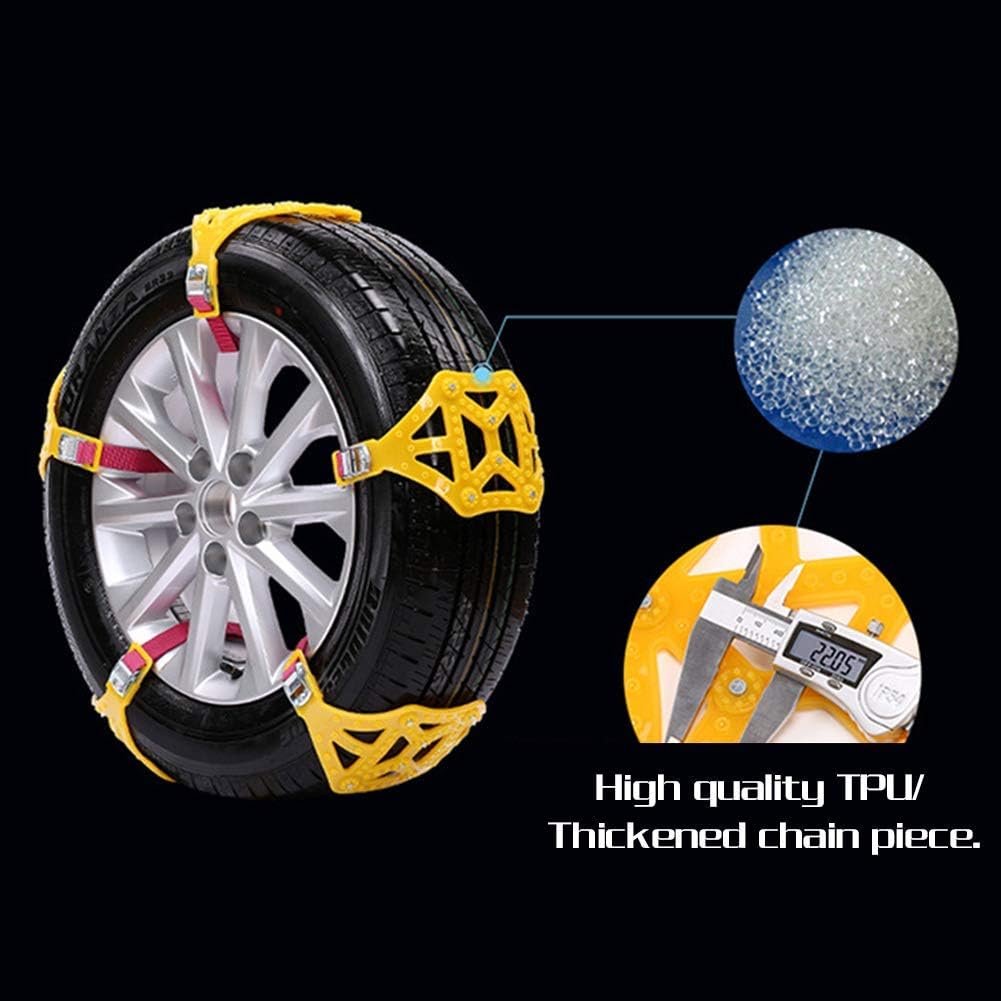 10Pcs Anti-Skid Universal Snow Chains for Tyres R409610