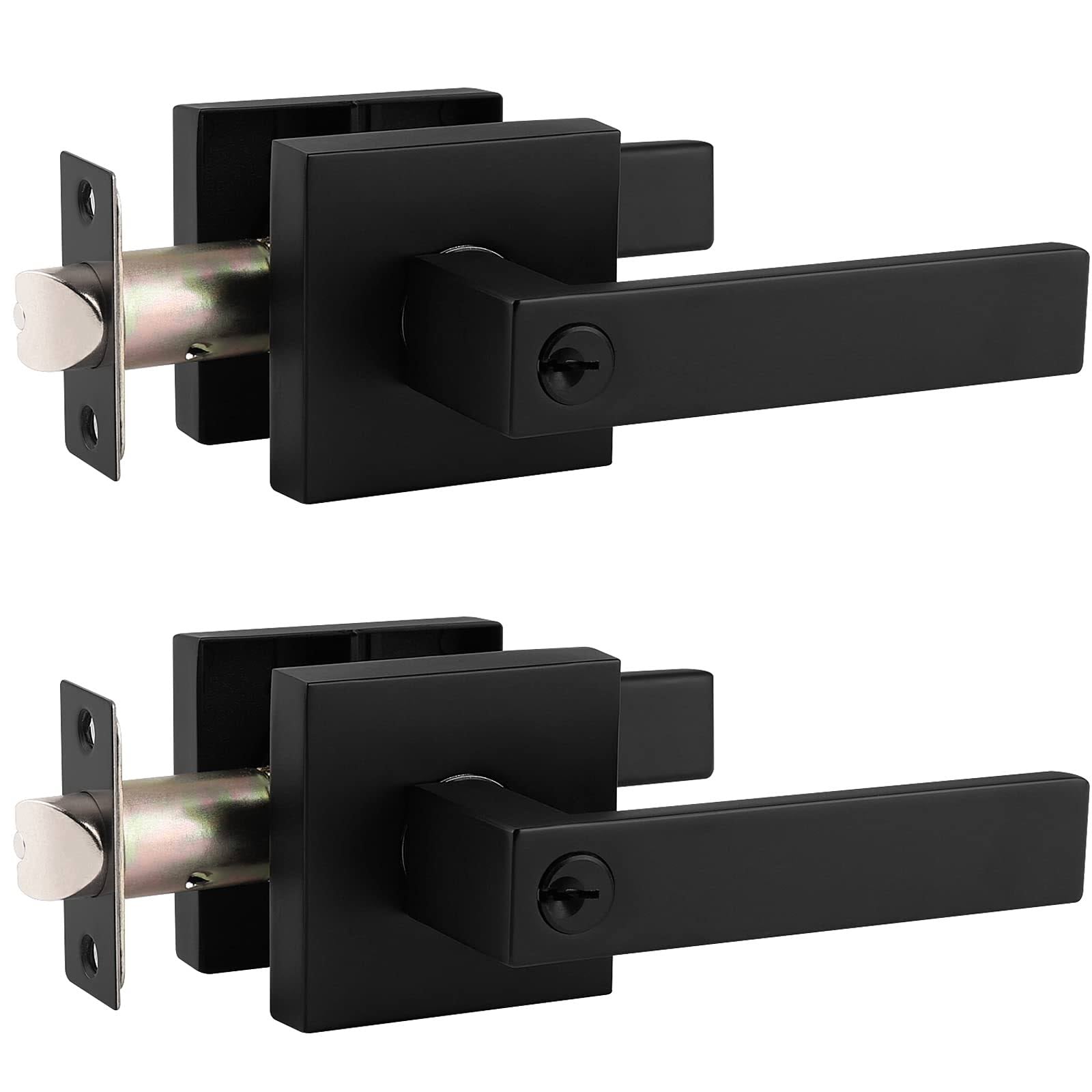2 Pack Keyed Alike Interior Door Lever Lockset H28408