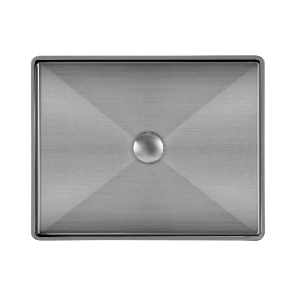 Rectangular Above Mount Basin Set with Center Drain R8407