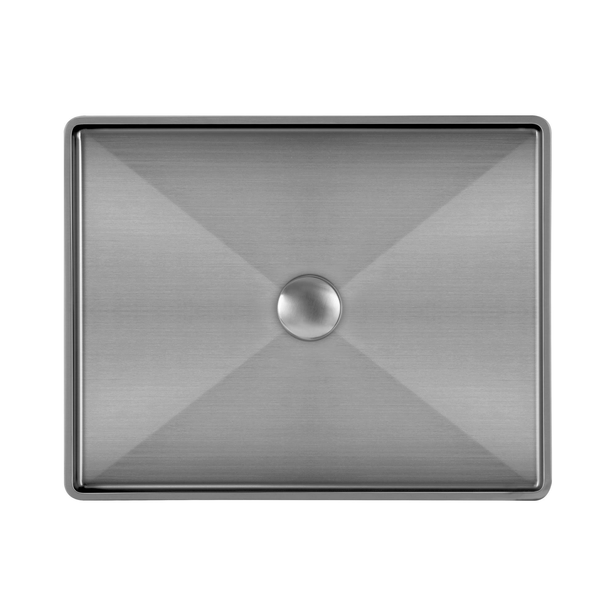 Rectangular Above Mount Basin Set with Center Drain R8407