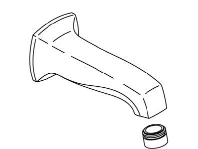 Polished Chrome Wall Mount Bath Spout Assembly E454111