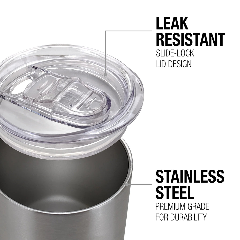 Stainless Steel Insulated Wine Tumbler with Slide-Lock Lid C96785