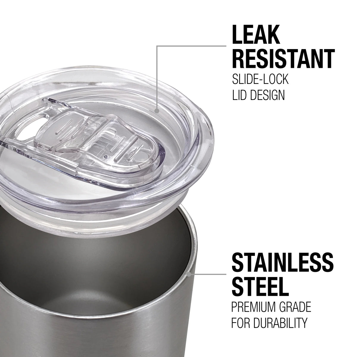 Stainless Steel Insulated Wine Tumbler with Slide-Lock Lid C96785