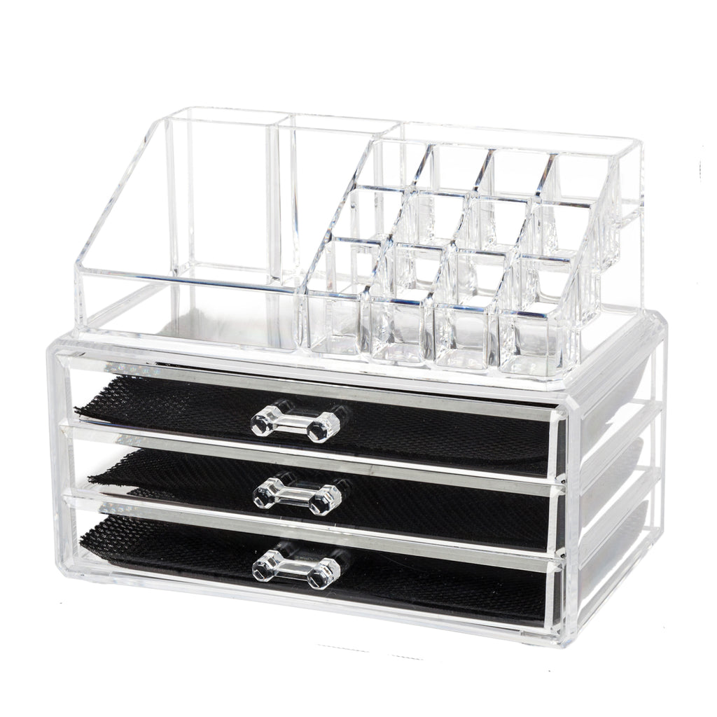 Clear Acrylic 3 Drawer Cosmetic Organizer Q162