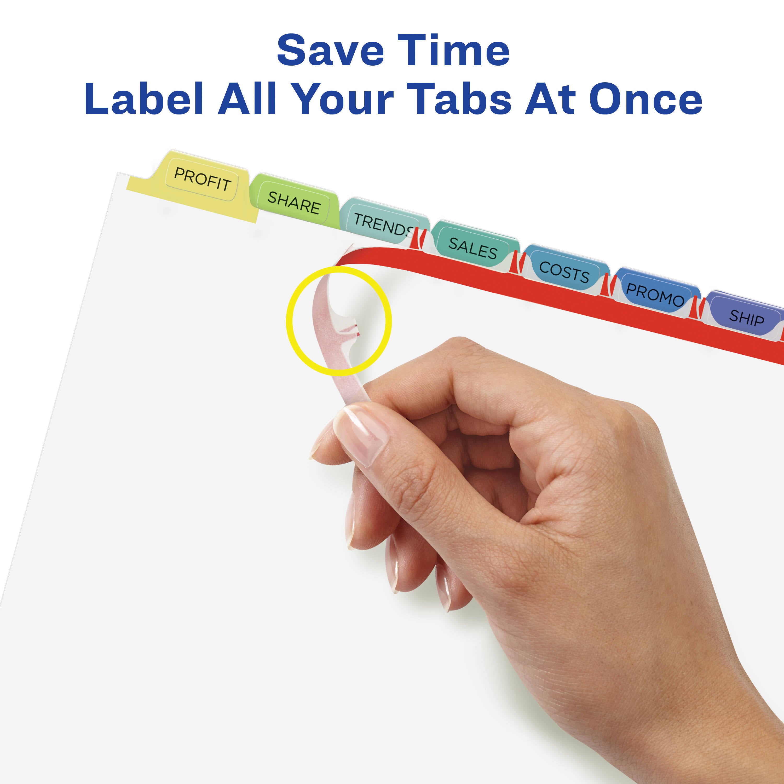 Clear Label Unpunched Dividers, 8-Tab, Ltr, 25 M4561