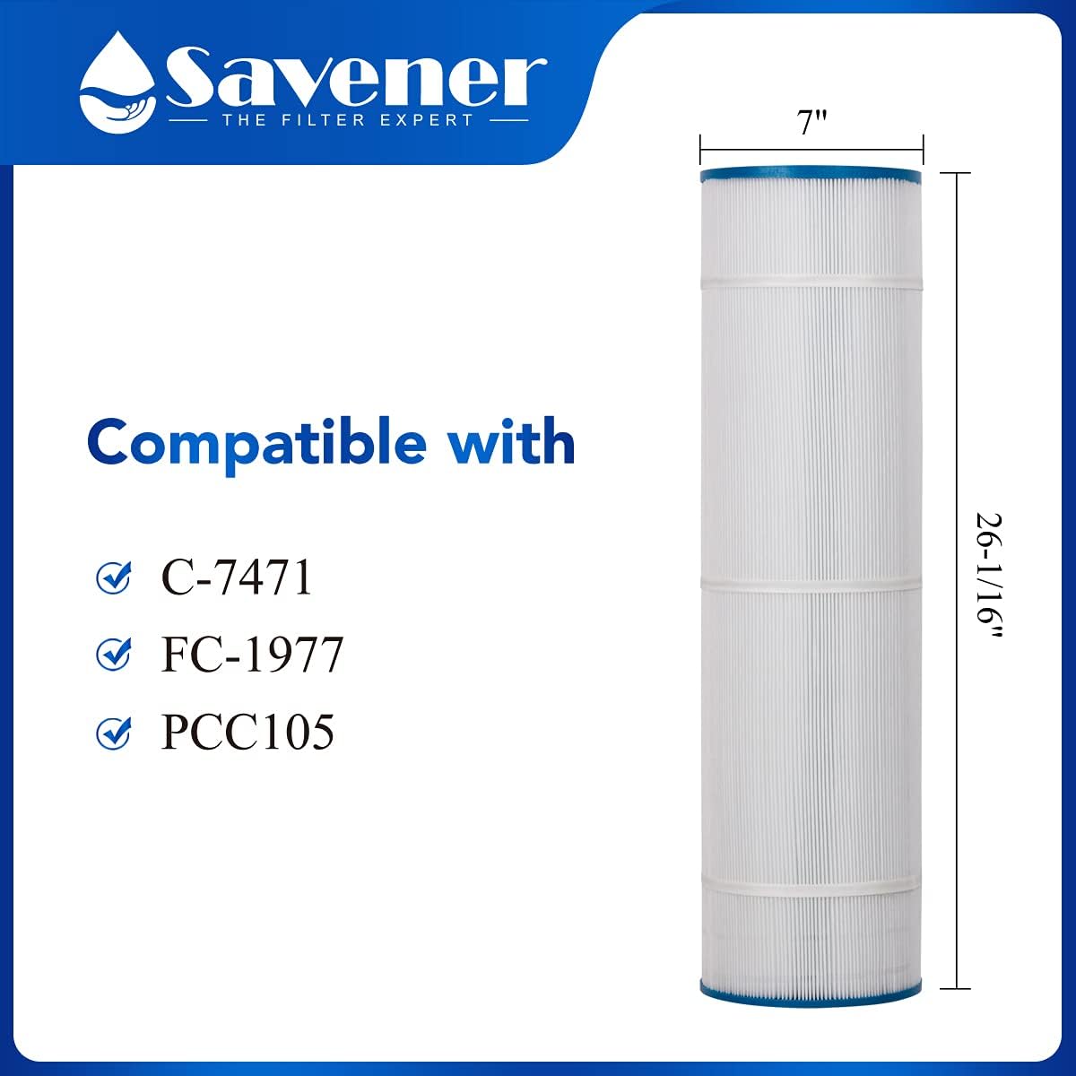 105Sq.ft Swimming Pool Replacement Filter Cartridge 4 Pack D58920