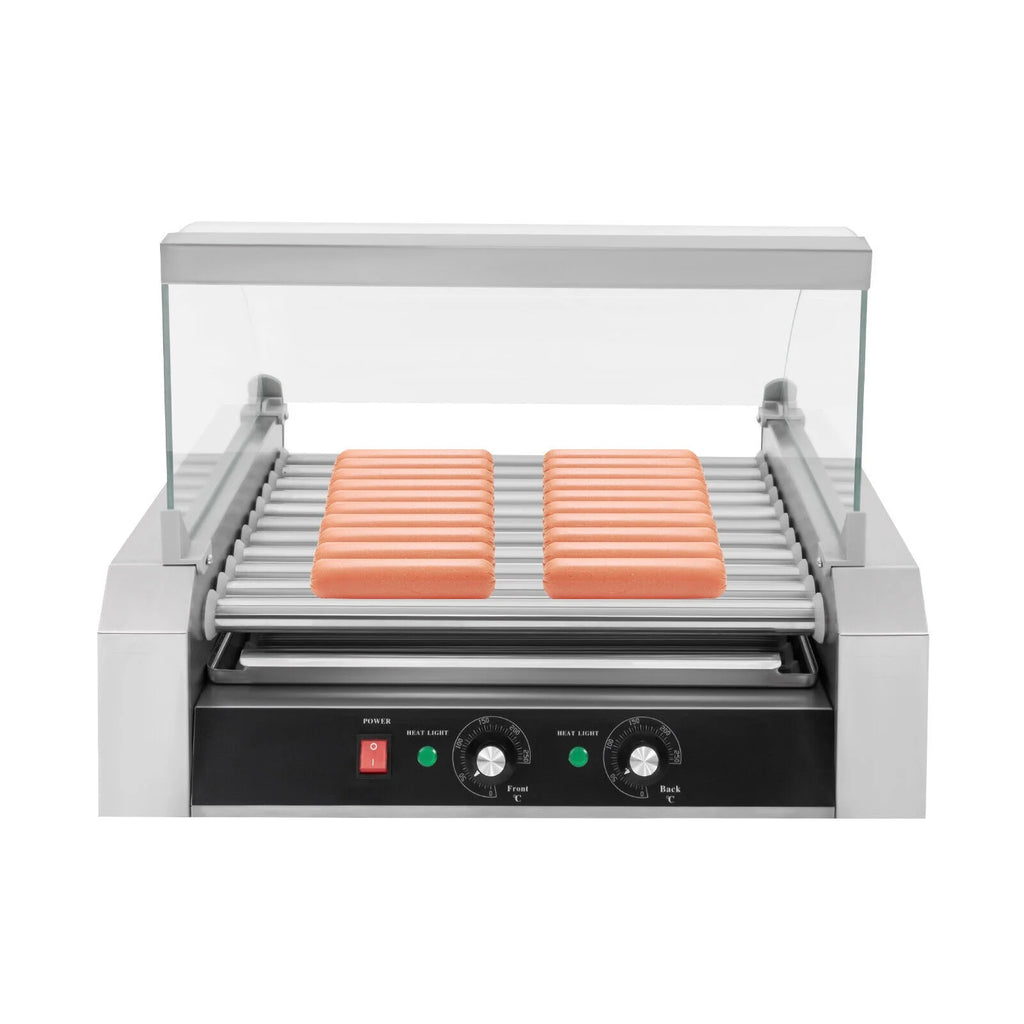 30 Hot Dog Roller Warmer Grill Cooker Machine with Bun Warmer Drawer W15396