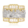 10K Yellow Gold Created Diamond Ring X65693