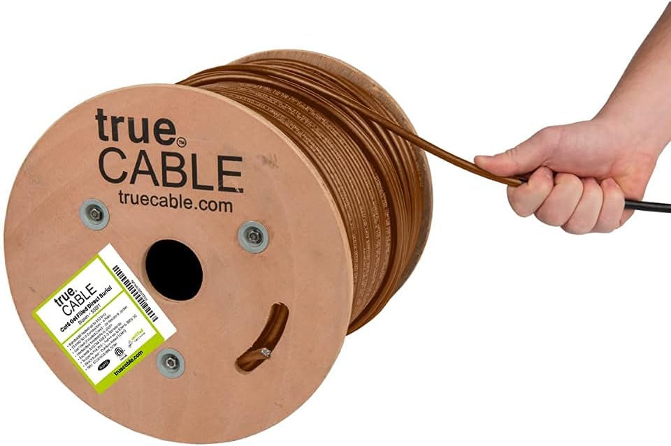 500ft Cat6 Direct Burial Gel Filled Bulk Ethernet Cable O21034