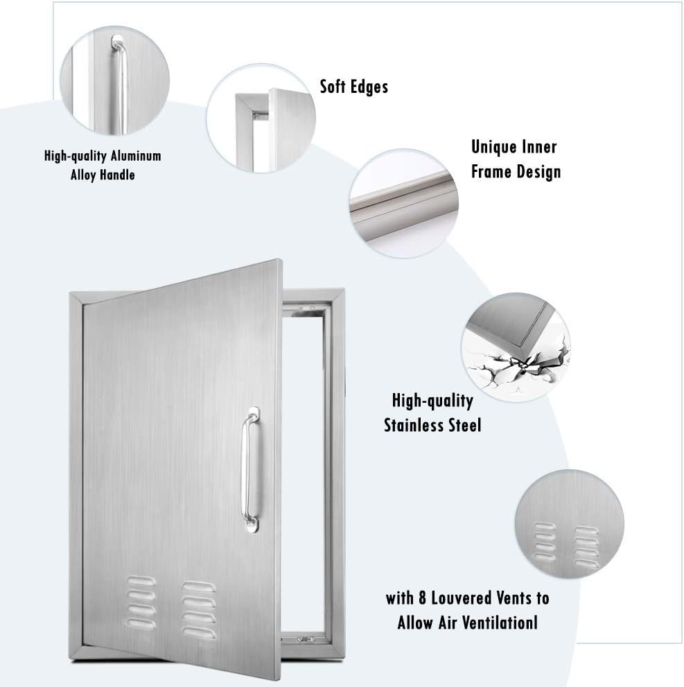 Stainless Steel Outdoor Kitchen Door 14''W X 20''H J938811