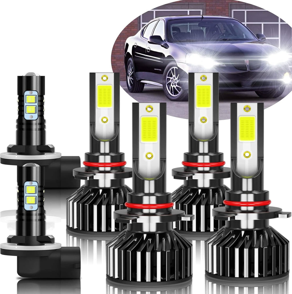 6000K LED Headlight Bulbs Combo 6 Pack V481