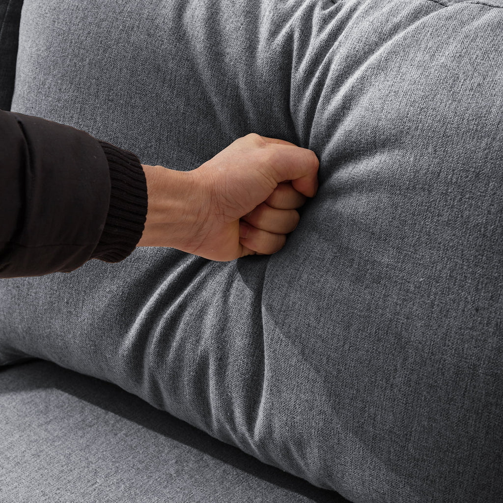 3-Seater Sofa, Loveseat and 1 Ottoman Dark Grey J959785