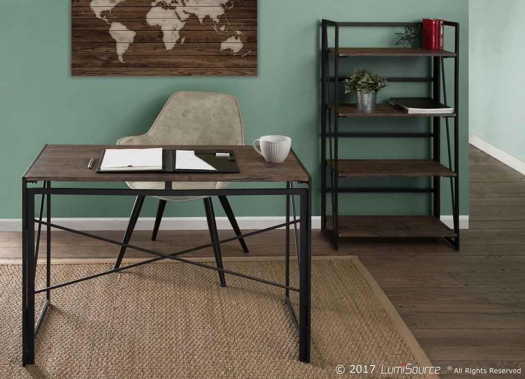 Black Industrial Office Desk H535293