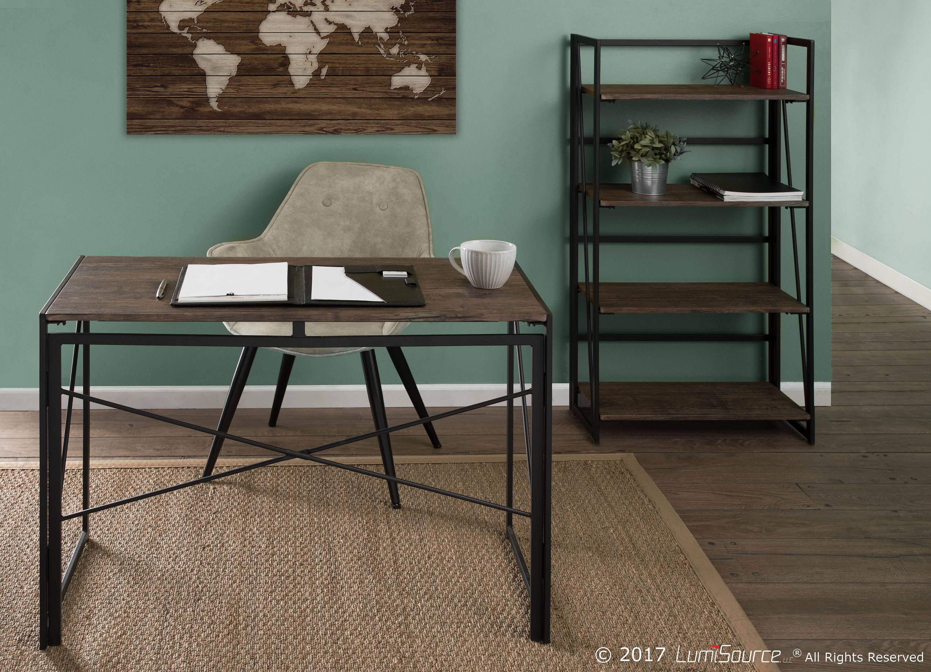 Black Industrial Office Desk H535293