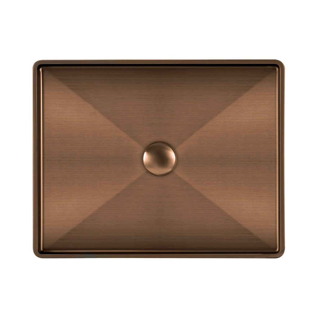 Rectangular Above Mount Basin Set with Center Drain R8407