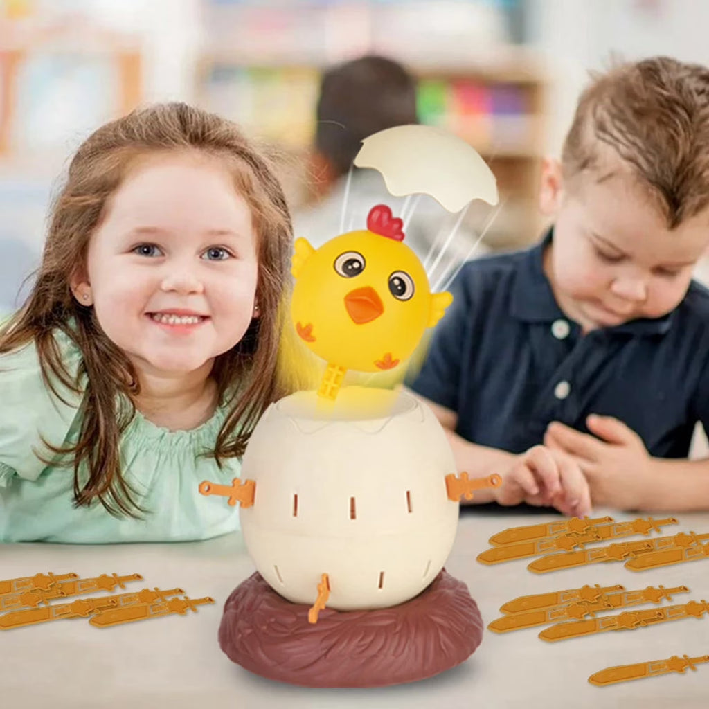 Brown Tricky Chick Eggs Game Bucket Kiddie Toy L4050