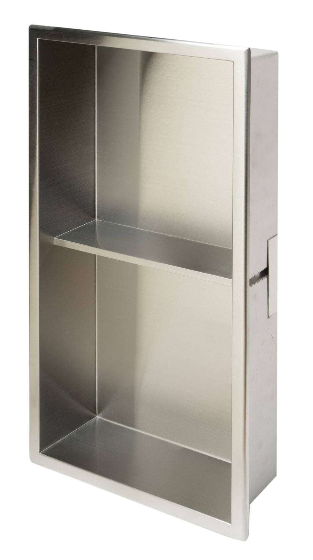 12 x 24 Brushed Stainless Steel Double Shelf Bath Shower Niche Z887