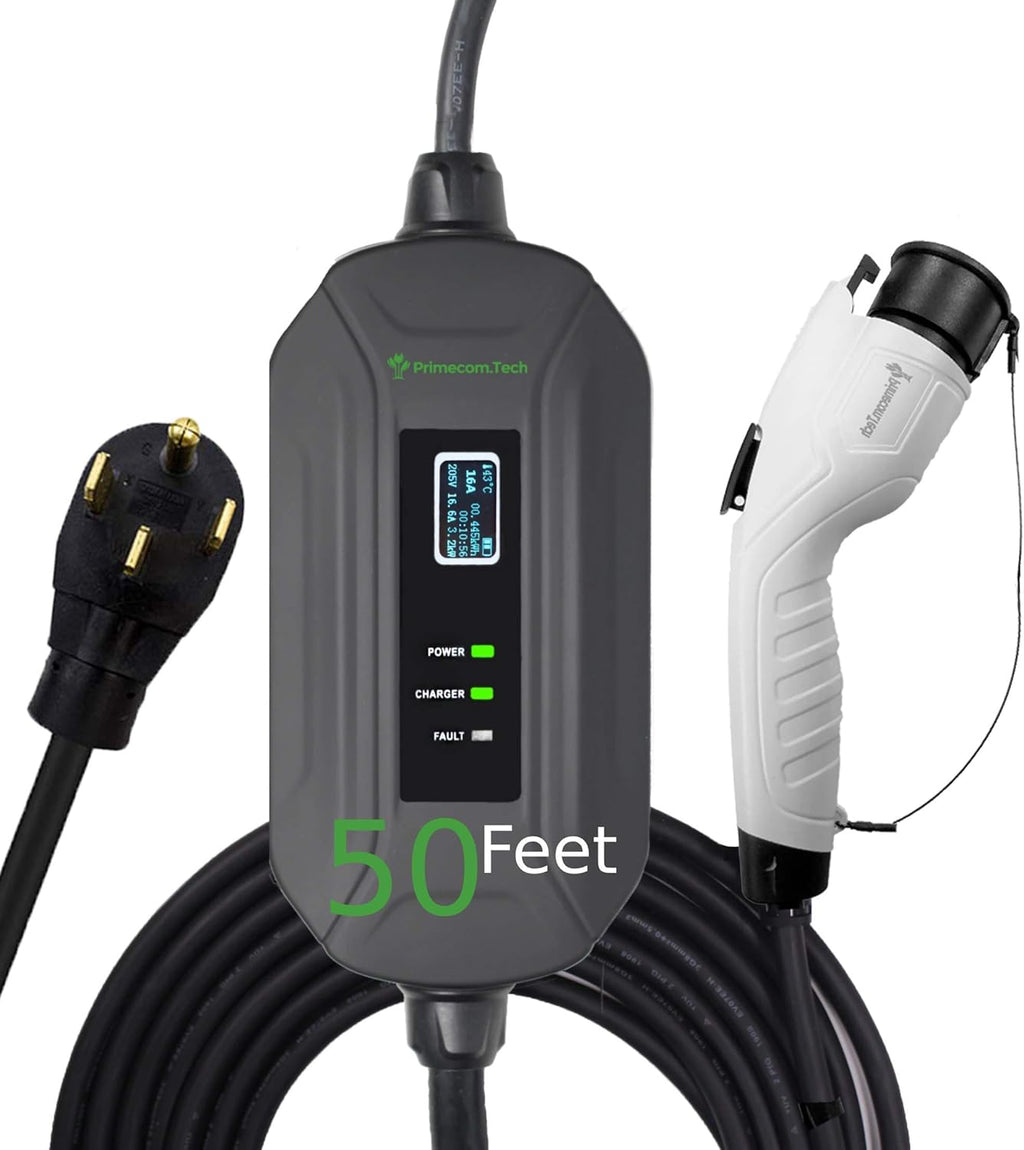 Portable Level 2 Electric Vehicle Charger, 16Amp, 35 Feet P557