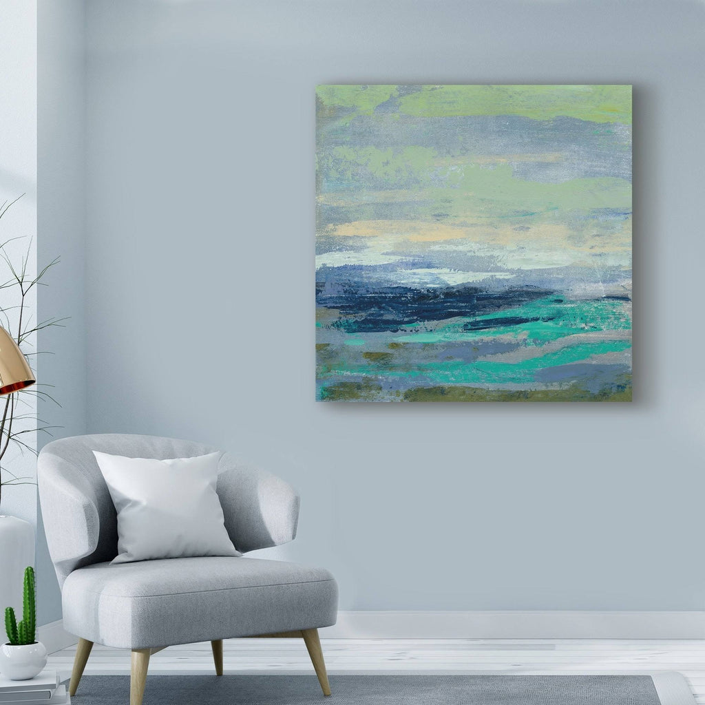 Teal Wave II 35X35 Canvas Art D94340