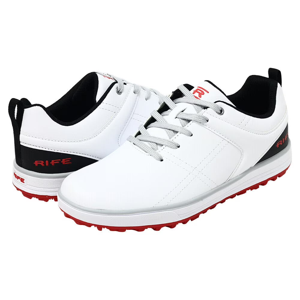 White Relaxed Comfort Fit Waterproof Golf Shoes W967807