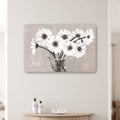 Greige Floral Canvas Giclee S G793522