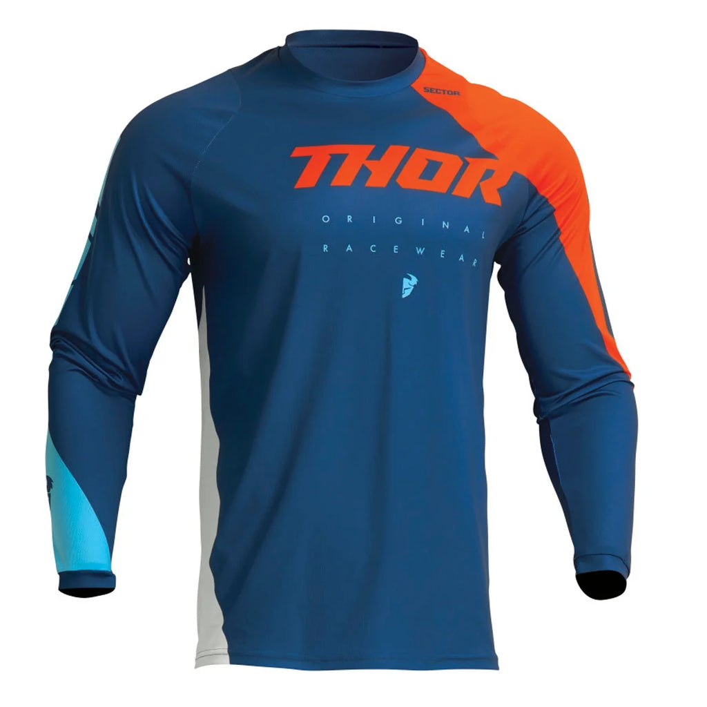 Youth Sector Edge Offroad Motocross Jersey Pant Combo Navy/Red Orange F61605