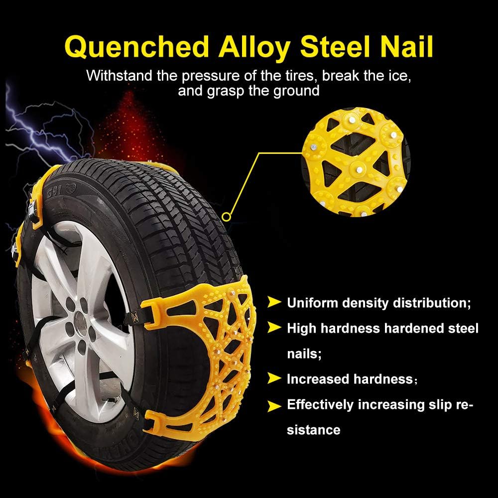 Adjustable Anti-Skid Snow Tire Chains Pack of 2 P8723