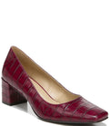 Plum Rouge Croc Leather Pumps P384
