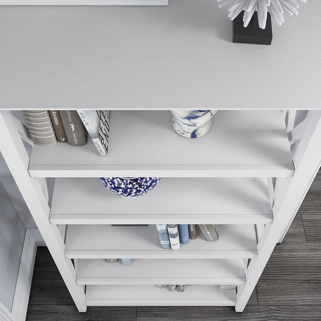 Pure White Oak 5 Shelf Bookcase Set P345471