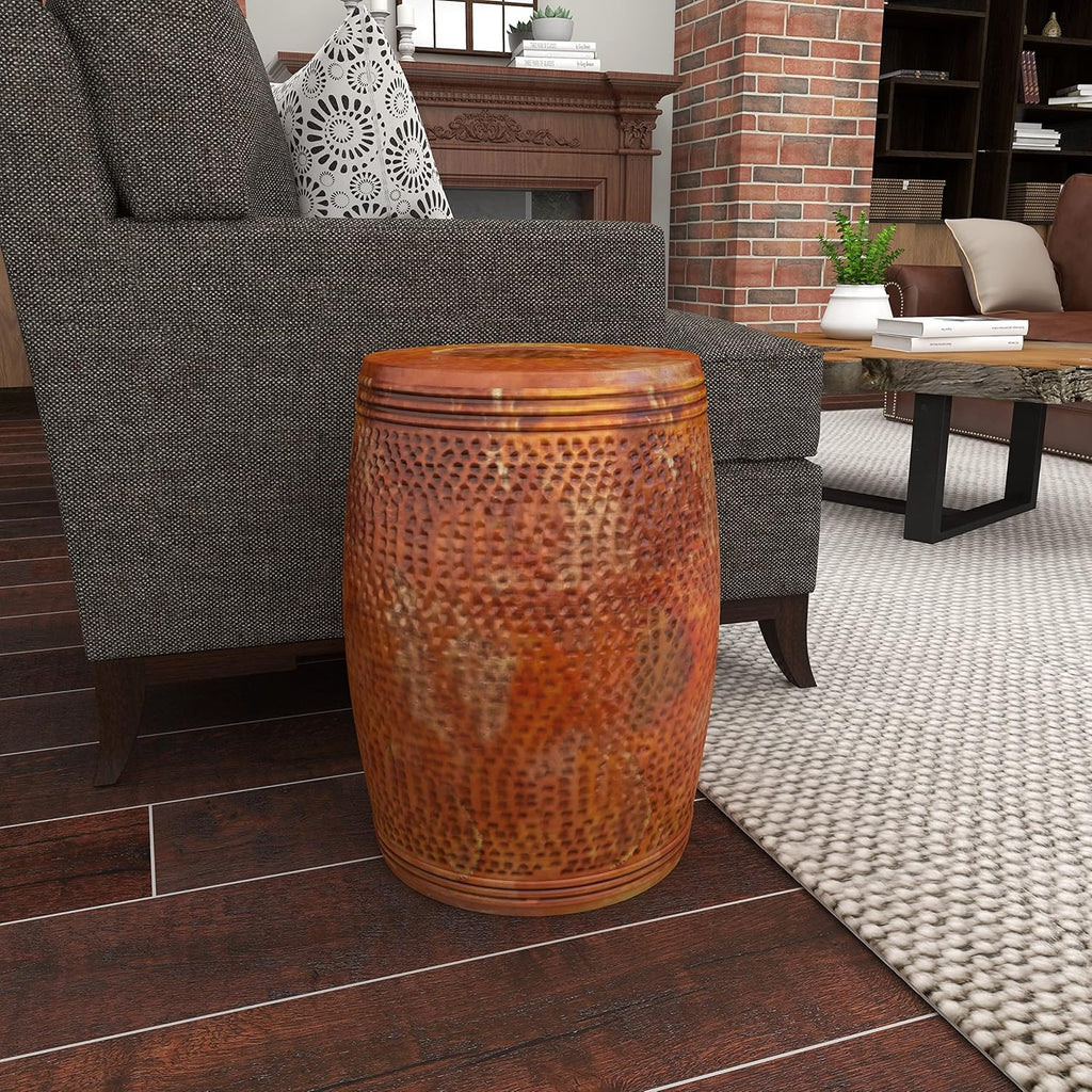 Copper Aluminum Accent Table Y33093