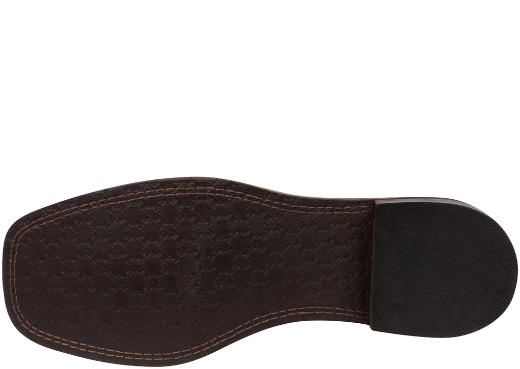 Distressed Brown Square Toe Western Boot F273