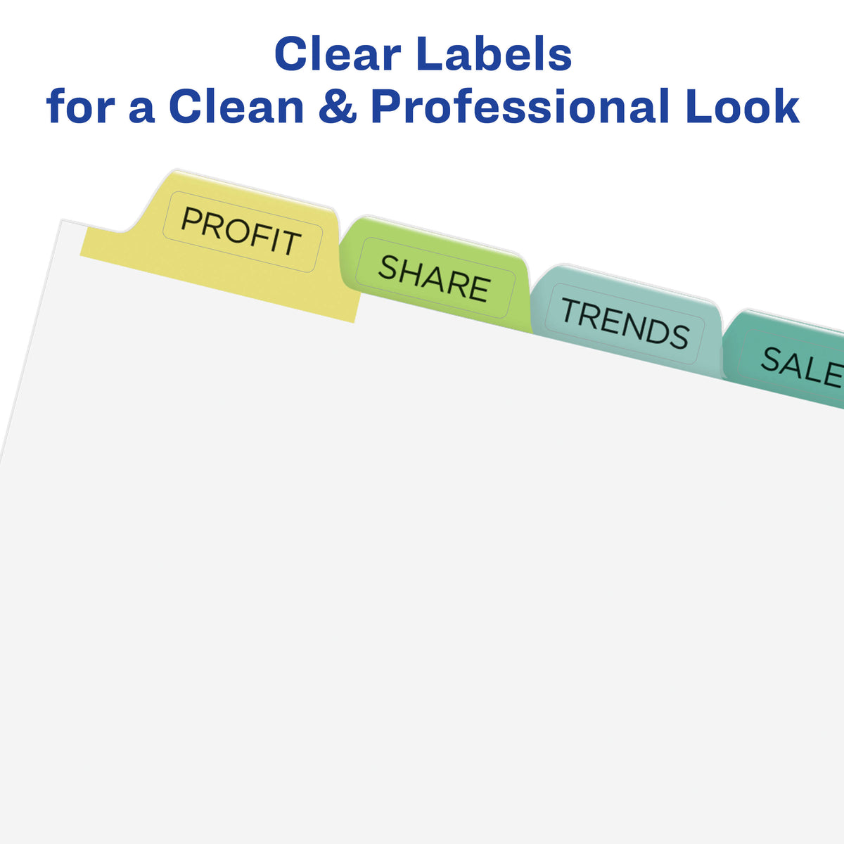 Clear Label Unpunched Dividers, 8-Tab, Ltr, 25 M4561