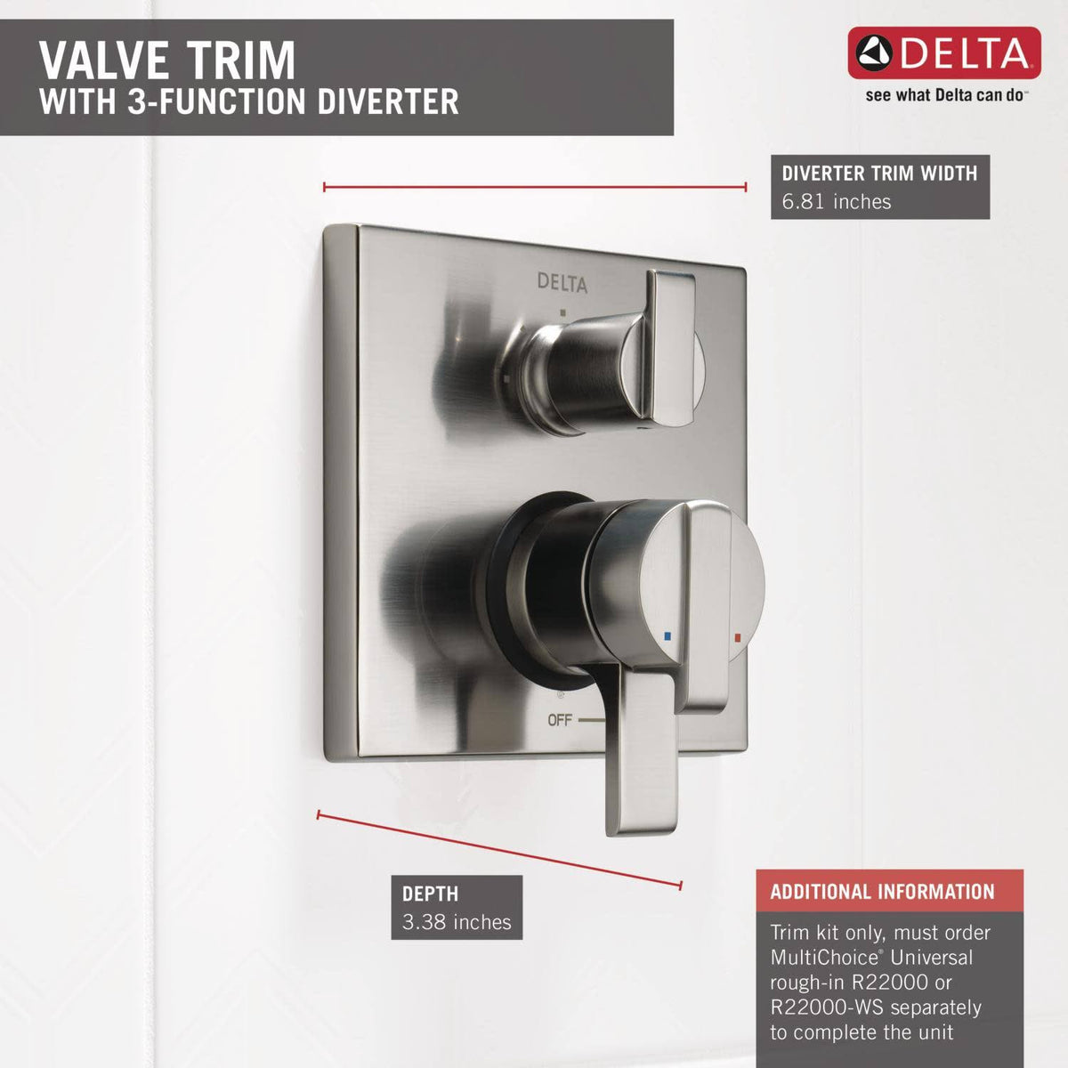 Venetian Bronze Monitor 17 Series Valve Trim with 3-Setting Integrated Diverter F820