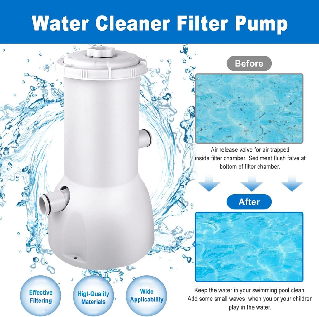 1000 Gallons Pool Filter Pump Above Ground, Electric Cartridge Pump, Pack of 2 N1218