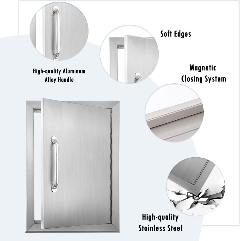Stainless Steel Outdoor Kitchen Door 14''W X 20''H J938811