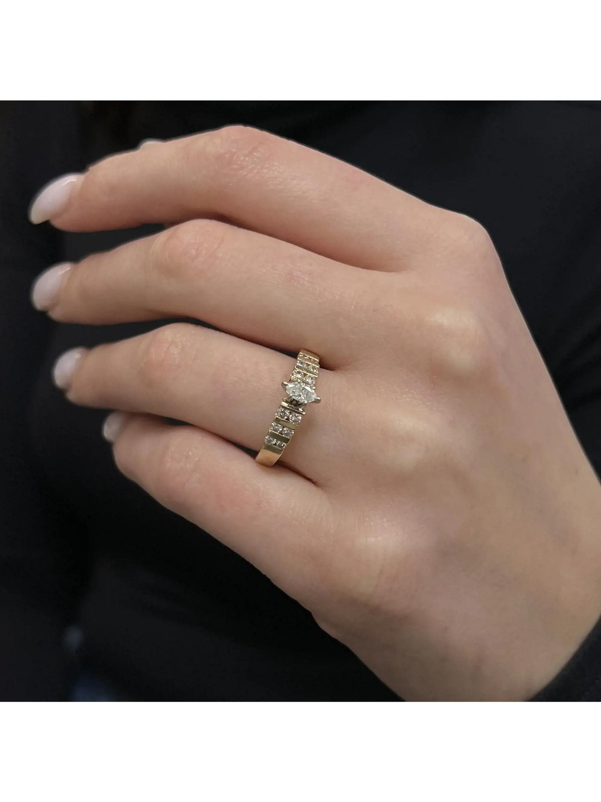 14K Yellow Gold Diamond Engagement Ring S929590