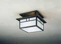 Semi-Flush Mount Light with Amber Mica U70565
