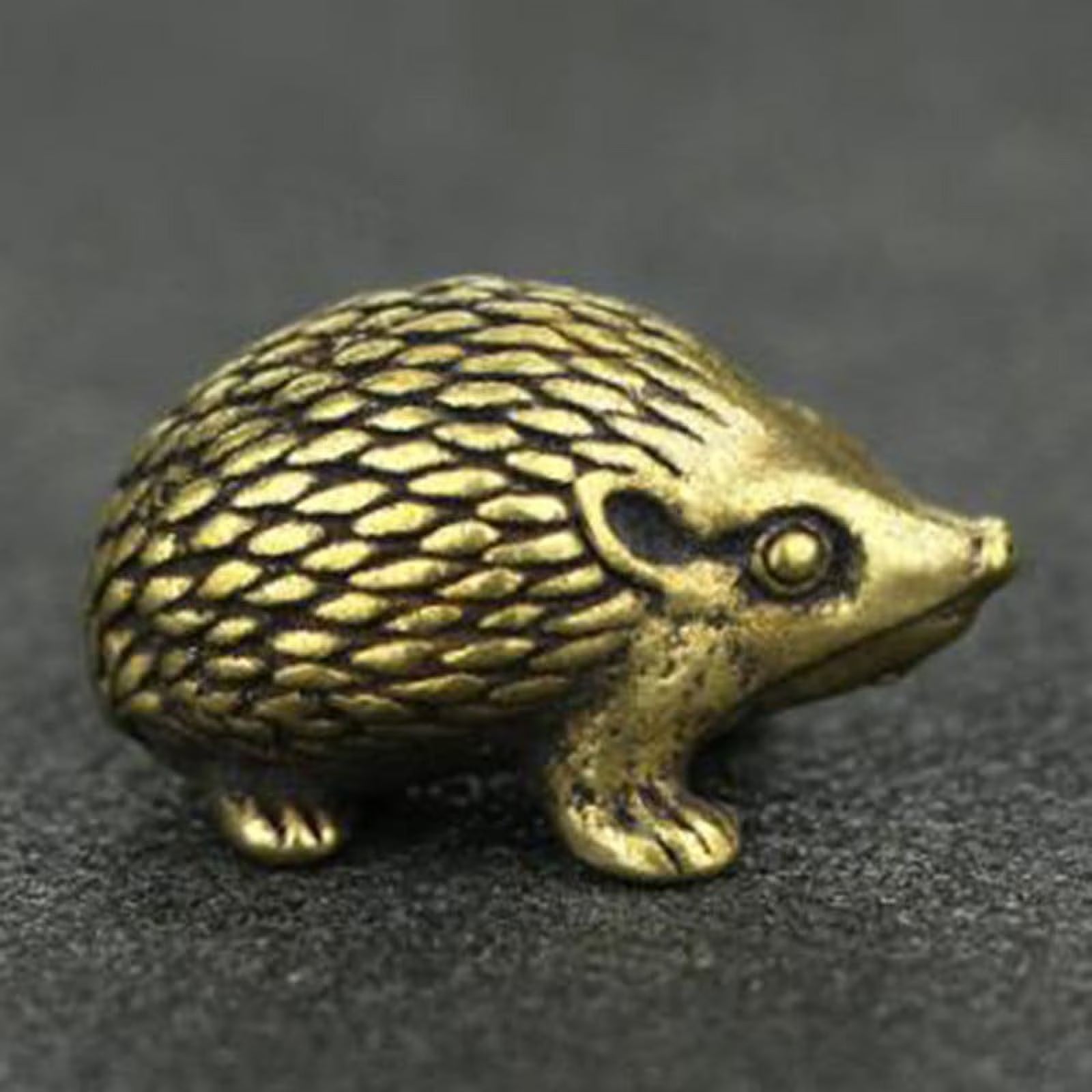 Vintage Brass Hedgehog Statue Ornament Y263