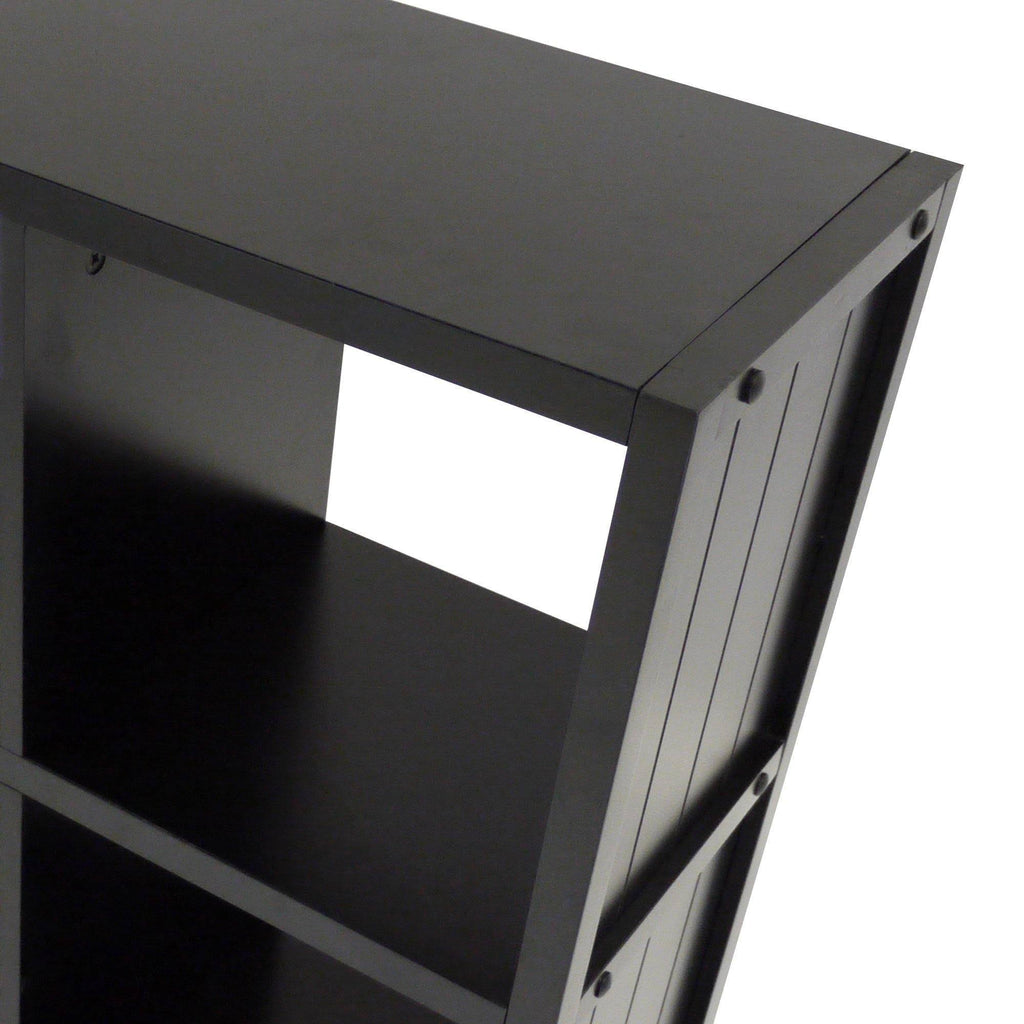 5-Pc Wainscoting Panel Shelf 4 x 2 Cube with 4 Foldable Baskets P962389