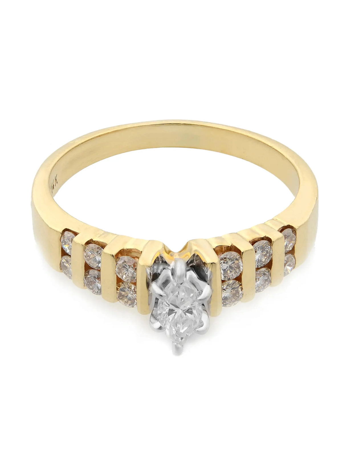 14K Yellow Gold Diamond Engagement Ring S929590