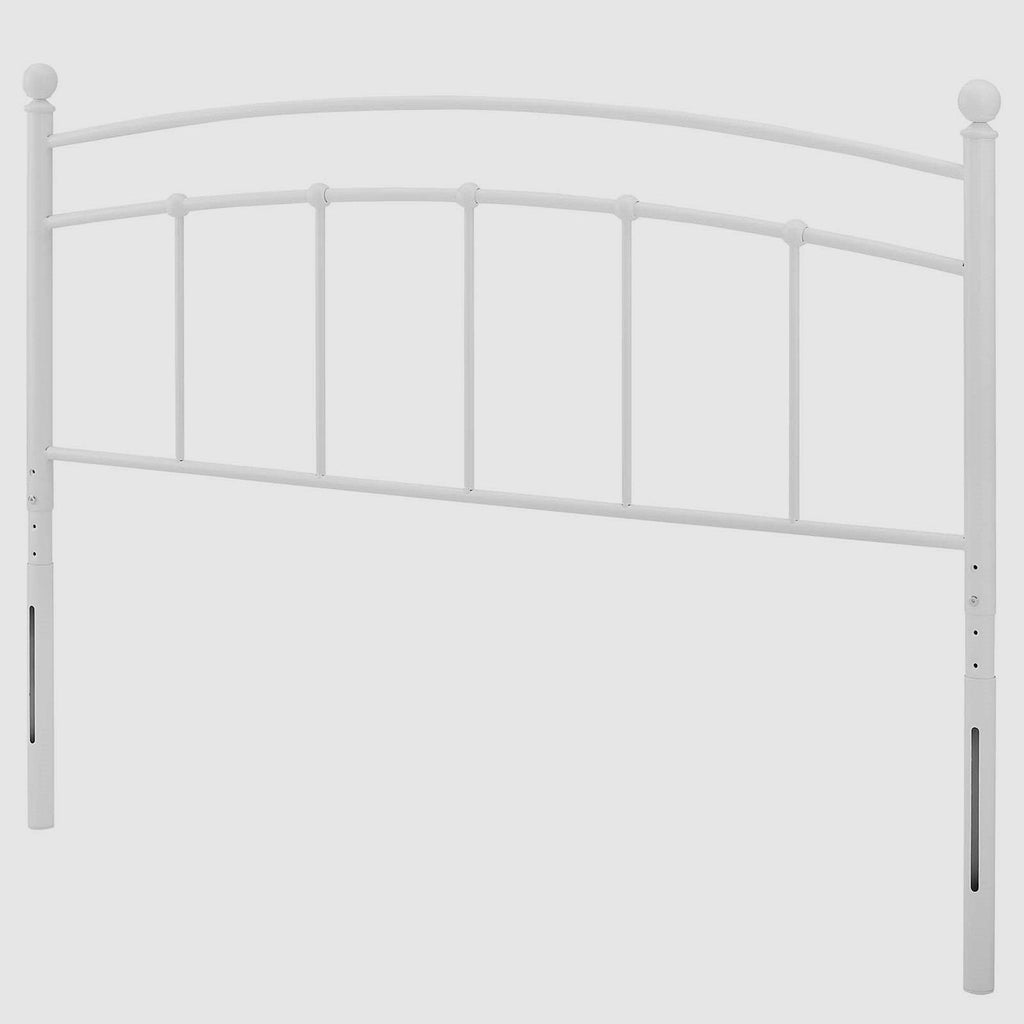 Arched King Size White Metal Headboard A97237