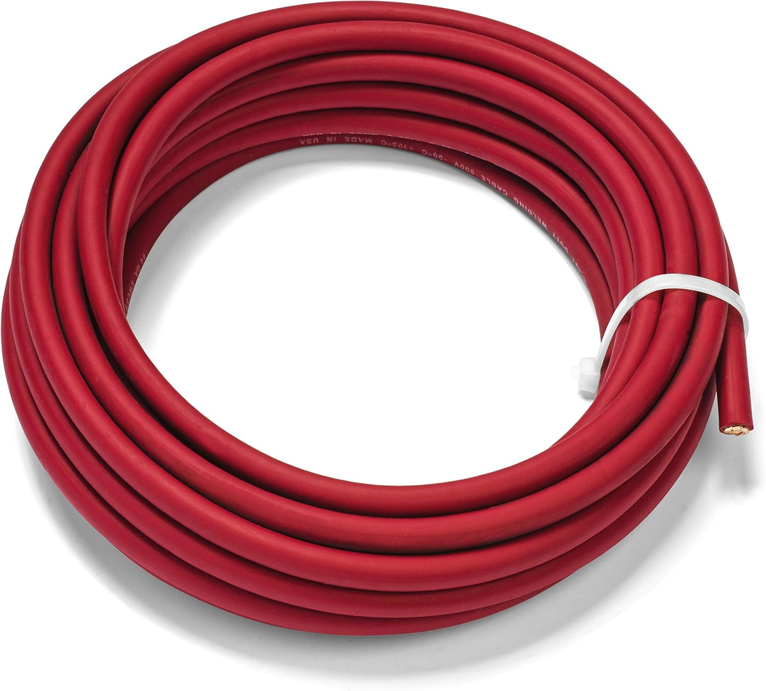 20 Feet Red 100% Copper Extra Flexible Welding Cable 600 Volt Pack of 2 P4931
