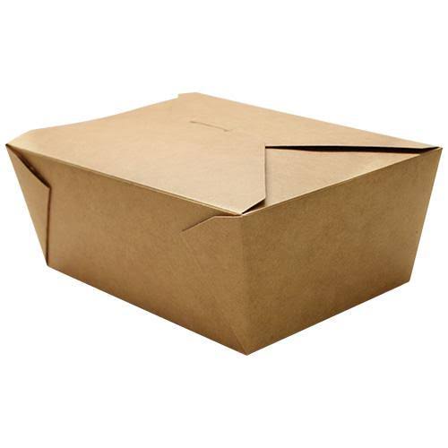 Kraft Fold-To-Go Boxes, 110 oz, Case of 160 T8826