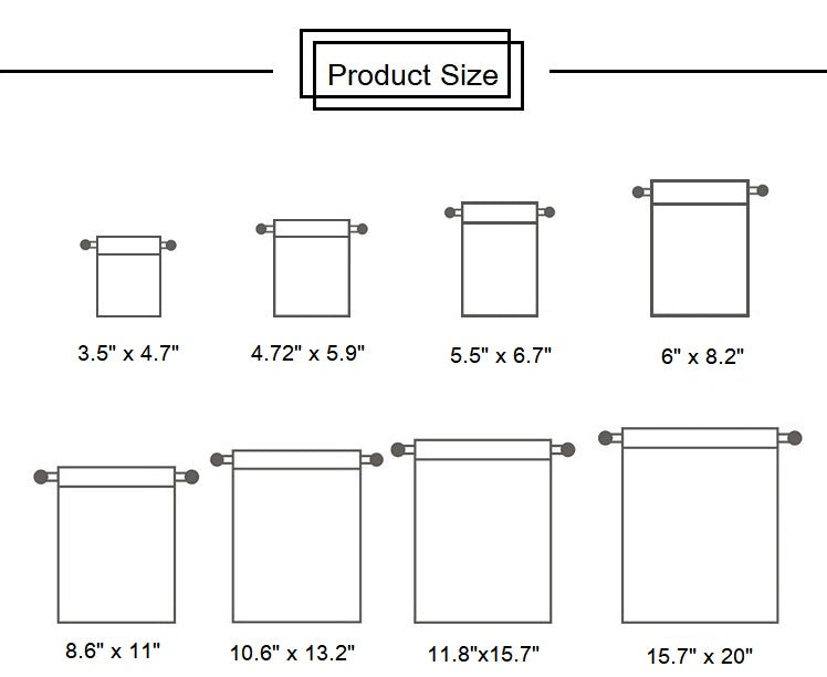 10 Pcs Cotton Drawstring Muslin Bags Off White 6" x 8.2" K360